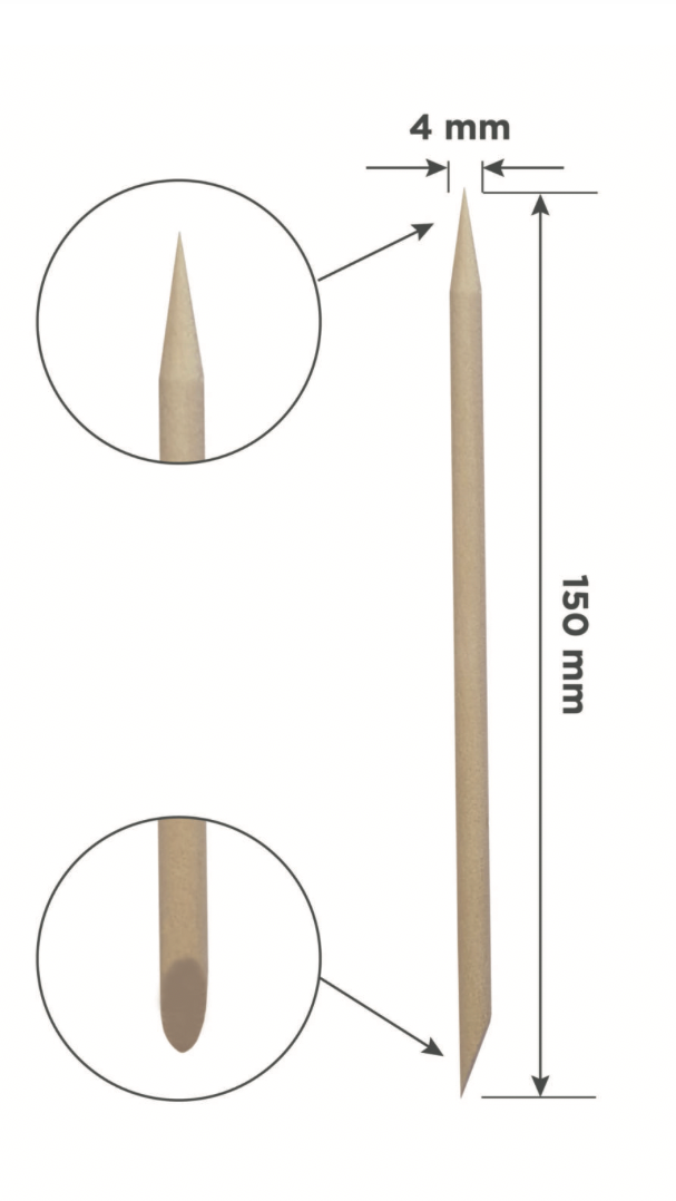 Orange stick EXPERT wooden 150 mm (100 pcs)