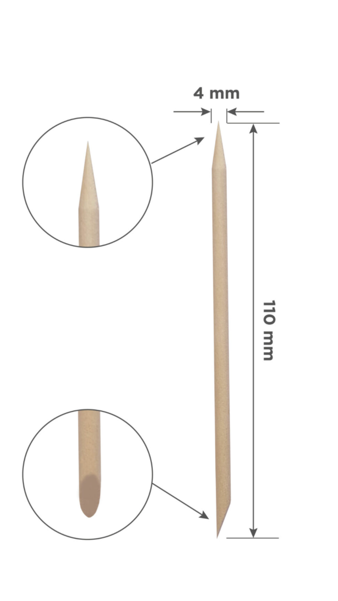 Orange stick EXPERT wooden 110 mm (100 pcs)