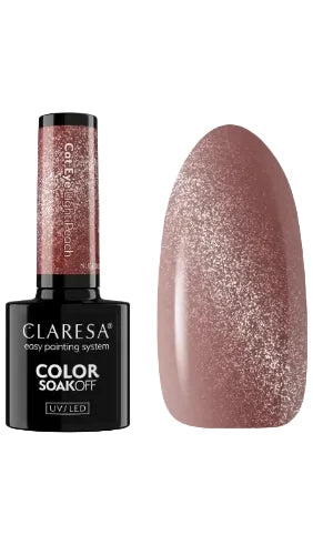 Claresa NUDE GLOW “Cat Eye – Light Peach” Gel Nail Polish (5g)