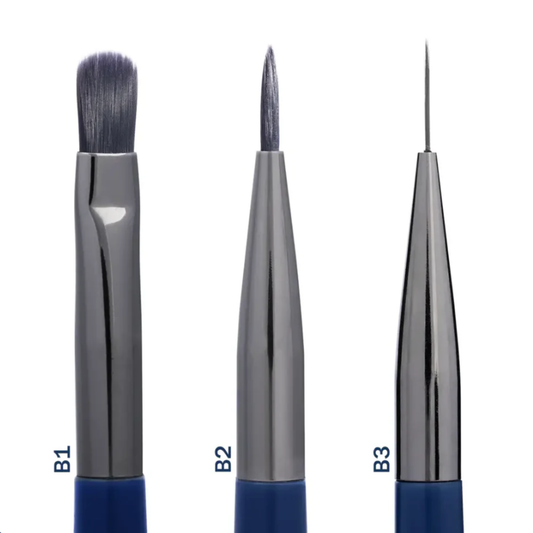 Bluwe Professional Nail Brush Set - 3 Pieces