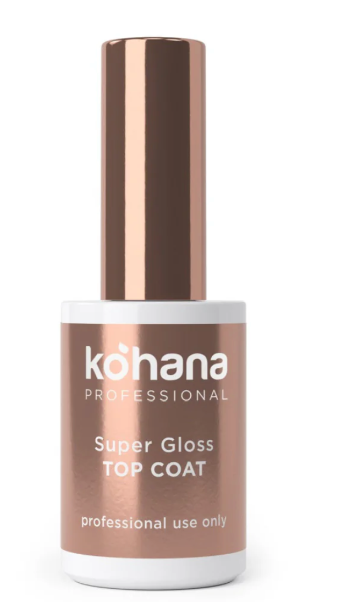 Kohana Super Gloss Top Coat bottle on a white background