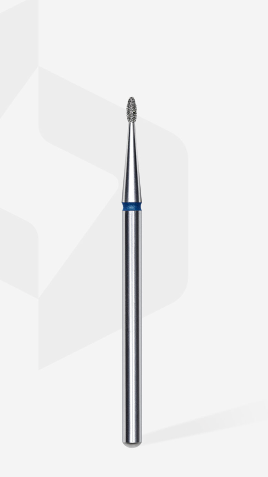 Diamond nail drill bit rounded bud blue EXPERT head diameter 1,2 mm / working part 3 mm