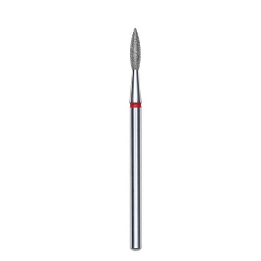 Diamond Nail Drill Bit Pointed Flame Red Expert – Head Ø2.1mm / Working Part 8mm