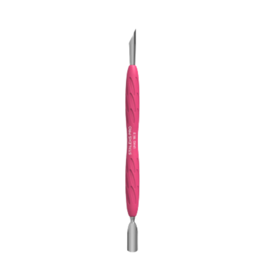 Manicure Pusher Gummy with Silicone Handle Uniq 10 Type 2 (Rounded Narrow and Beveled Pusher)