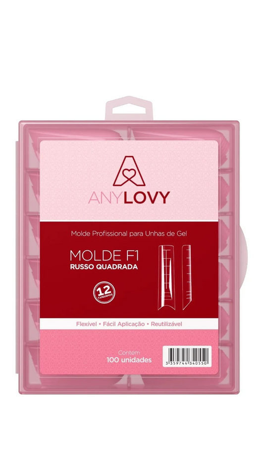 Anylovy - F1 Russian Nail Forms Square  - 120 pcs