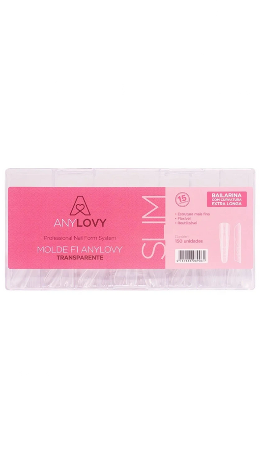 Anylovy - F1 Slim Nail Forms Ballerina  - 150 pcs