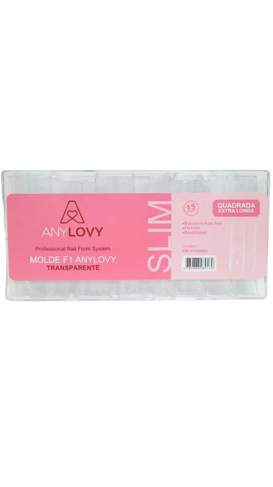 Anylovy - F1 Slim Nail Forms Square Extra Long - 150 pcs
